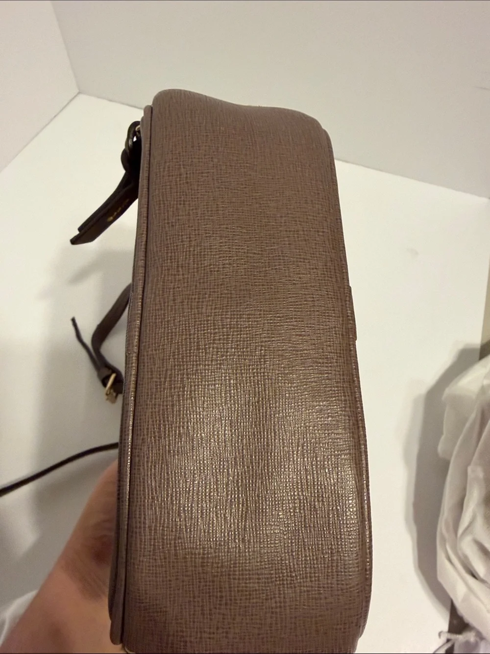 Dooney & Bourke Brown Saffiano Crossbody - Picture 5 of 10